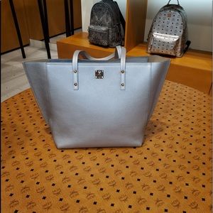 MCM Silver Tote Bag